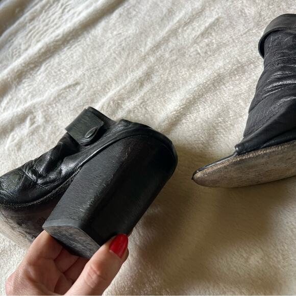 Marsell Bolla Black Leather Peep Toe Convertible Mule/Sling-Back Block Heel - Picture 8 of 14